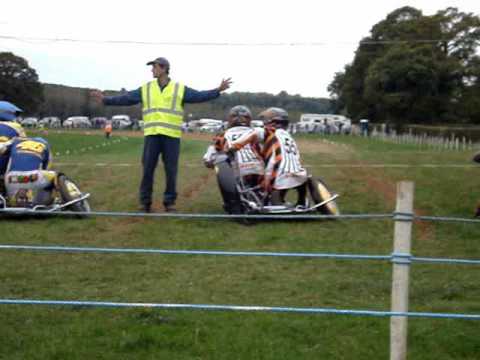 grasstrack sidecar crash 2009