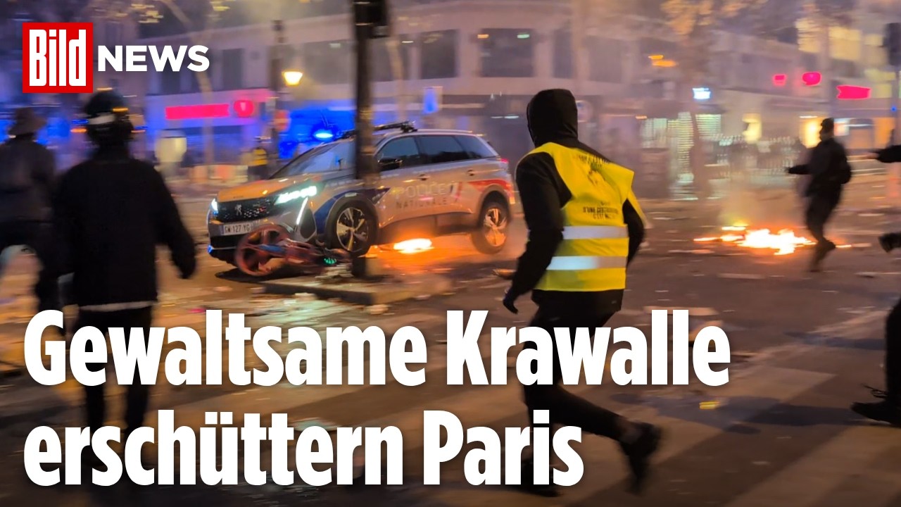 Proteste in Frankreich eskalieren! Heftige Angriffe auf Polizei in Paris