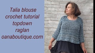 Crochet topdown blouse easy pattern #crochet #crochettutorial #crochetblouse