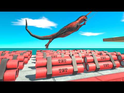 Harpoon Saves from TNT - Animal Revolt Battle Simulator