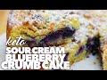 Sour Cream Blueberry Crumb Cake Keto Low Carb Keto Desserts CarnalDish