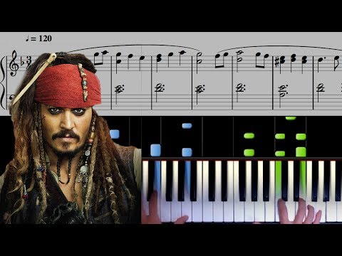 Pirates of the Carribean Theme (Piano Tutorial + Sheets) Video