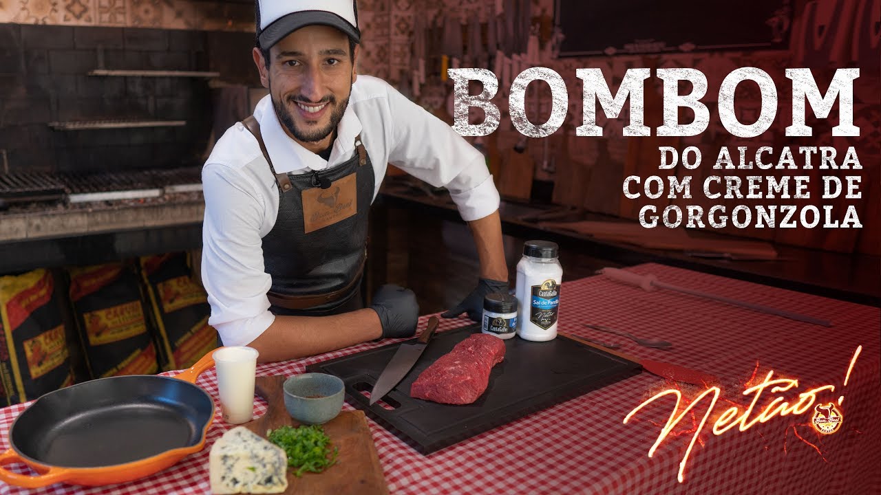Como fazer Bombom do Alcatra com creme de Gorgonzola na Churrasqueira | Netão! Bom Beef #23