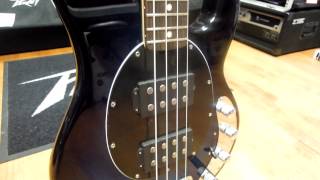 Video thumbnail for Music Man Stingray 4-String Bass Guitar Pacific Blue Burst Finish by Island Music Co