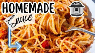 Instant Pot Spaghetti With Homemade Sauce | RV Cooking