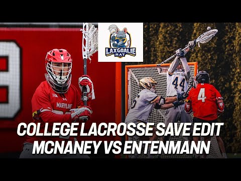 Logan McNaney (Maryland) vs. Liam Entenmann (Notre Dame) - College Lacrosse Save Edit - 3/5/2022