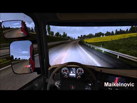 Euro Truck Simulator 2 - Heavy Load From Zürich (CH) to Stuttgart (DE) - SCANIA R730 V8 6x4