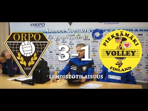 OrPo -  Pieksämäki Volley | Suomen Cup 2016 - 2. PVE | Lehdistötilaisuus