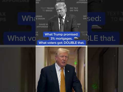 What Trump promised: 3% mortgages. What voters got: DOUBLE that.
