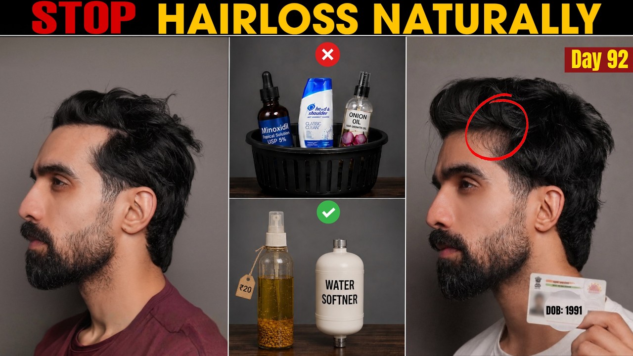 I SAVED my HAIRLINE at 35: No Minoxidil | Stop hairloss Naturally | Hairfall | Receding hairline
