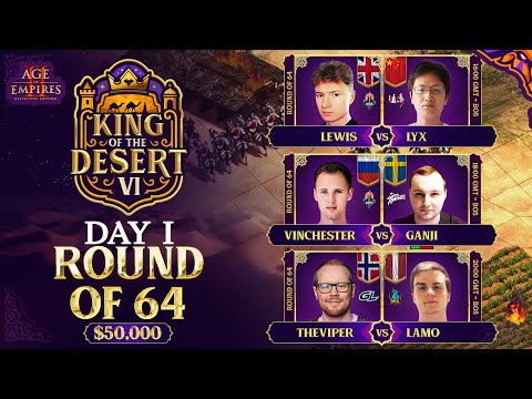 Day One King of the Desert VI $50,000 Round of 64 - Lewis, Vinchester, TheViper and more!!!