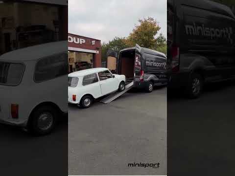 Classic Mini loaded & homeward bound!