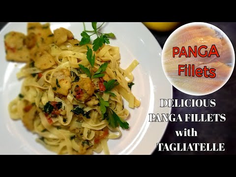 How to cook Delicious Panga fish fillets with Tagliatelle recipe. රසම රස මාලූ පාස්තා ...