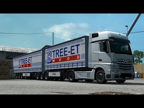 ETS 2 1.35 - Mercedes Actros MP4 1851 - Trip: Frankfurt - Düsseldorf