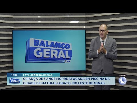 Mathias Lobato: Criança de 3 anos morre afogada em piscina no Leste de Minas.