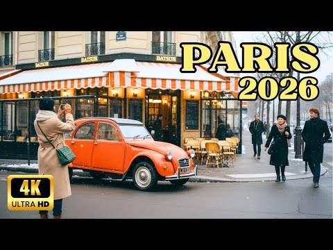 Walk Paris First Day of 2026 ✨ 4k60fps HDR ❄️ Cold Winter