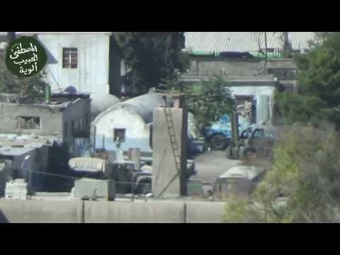 استهداف لواء هارون الرشيد بقذائف الهاون رحبة الدبابات في حي القابون في مدينة دمشق