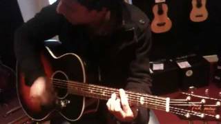 Video thumbnail for Takamine EG 450 guitar Marshall AS50D Acoustic amp by MurphyMario13