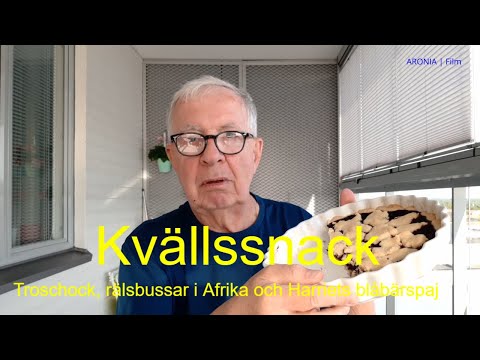 2021-08-10 KVÄLLSSNACK Troschock, rälsbussar i Afrika och Harriets blåbärspaj