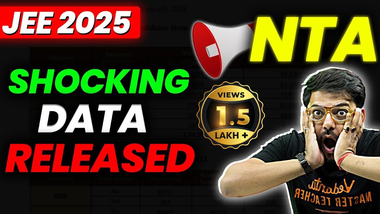 🚨 JEE 2025: Shocking Data Released by NTA🤔 | IIT-JEE | Harsh Sir @VedantuMath