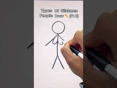 Types Of Stickmen People Draw (Part 2)✏️ #shorts #doodle #drawing