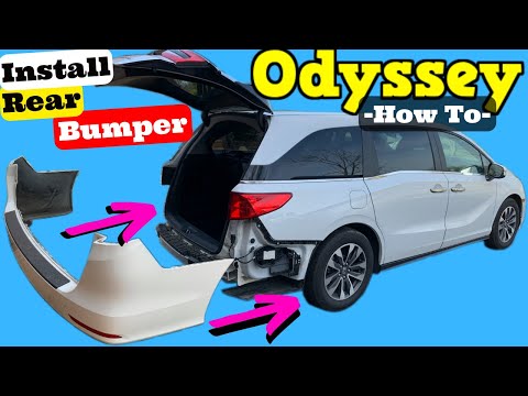 Honda Odyssey - How To Install Rear Bumper Cover 2018 2019 2020 2021 2022 2023 Replace Replacement