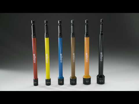 Wiha 6 Piece Color Coded Magnetic Nut Setter Sets - SAE & Metric