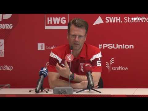 37. Spieltag: Hallescher FC - SV Wehen Wiesbaden Pressekonferenz vor dem Spiel