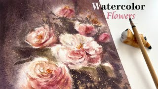 The first time I tried this watercolor flower, I fell in love with this painting method