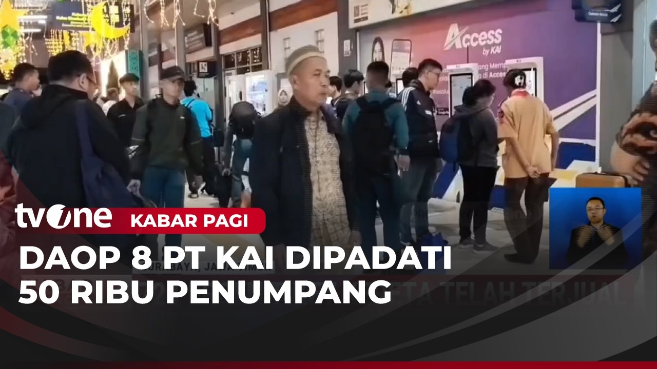 Puncak Arus Mudik Daop 8 Surabaya: 50 Ribu Penumpang Padati Stasiun | Kabar Pagi