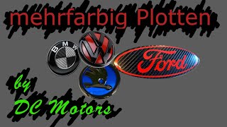 mehrfarbig Plotten - Aufkleber gestalten  - by DC Motors