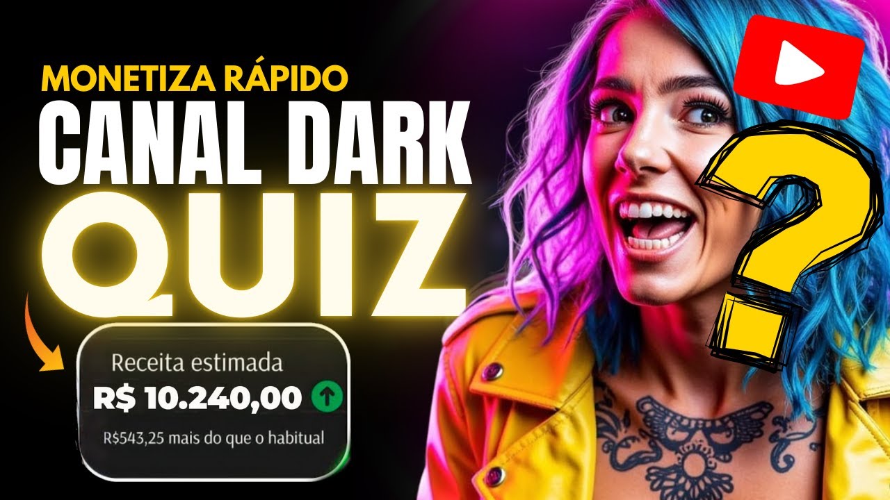 CRIE ESSE CANAL DARK DE QUIZ E GANHE 10 MIL POR MÊS