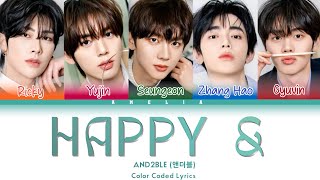 Download lagu AND2BLE (앤더블) 'Happy &' Color Coded Lyrics | Amelia mp3 Download lagu AND2BLE (앤더블) 'Happy &' Color Coded Lyrics | Amelia mp3