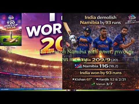 Match 18   India demolish Namibia with power, precision and spin mastery
