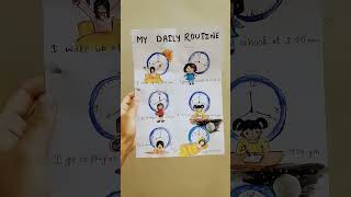 #my daily routine #kids routine #kids project #project ideas # easy drawing #clock #like #subscribe