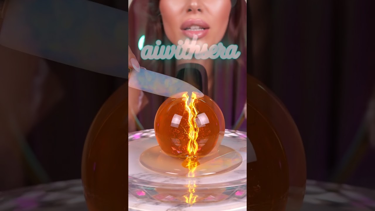 AI ASMR Molten Orb: Check out what's inside this glowing sphere!
