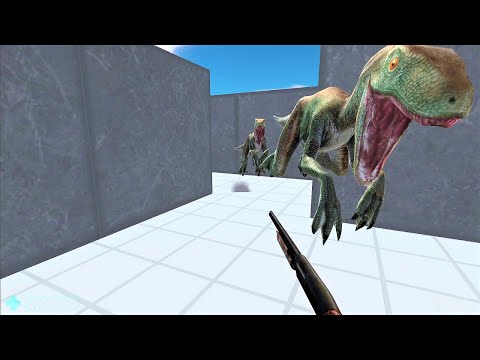 Welcome to the Maze of Terror. Watch out for small dinosaurs! | Animal Revolt Battle Simulator
