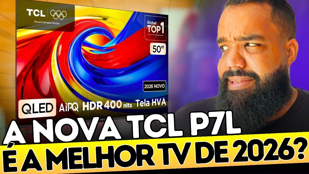 Miniatura da avaliação em vídeo de Smart TV TCL 50 polegadas P7L QLED 4K Google TV