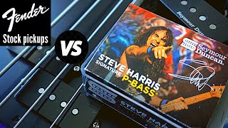 Video thumbnail for Fender Stock Pickups vs Seymour Duncan SPB-4 Steve Harris by Oliver Tobyn
