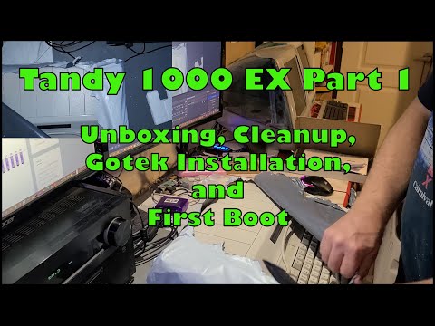 Tandy 1000 EX Part 1: Unboxing, Cleanup, Gotek Install, and First Boot