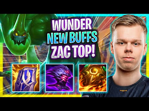 WUNDER IS READY TO PLAY ZAC NEW BUFFS! | FNC Wunder Plays Zac Top vs Pantheon! | Preseason 2023