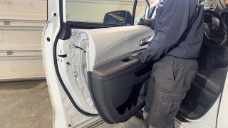2021-2026 Toyota Sienna Front Door Interior Trim Panel Removal And Installation Instructions