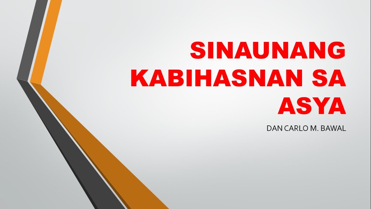 Sinaunang Kabihasnan (Kahulugan, Salik at Iba't ibang Panahon ng Bato)