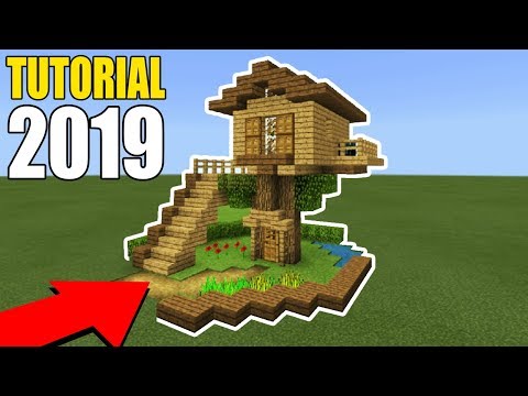 Minecraft Tutorial: How To Make A Easy Starter Wooden Treehouse 2019