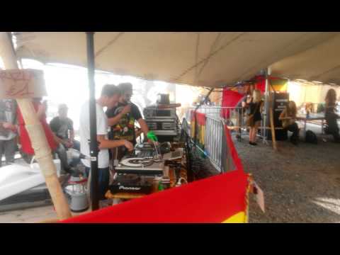 Reggaebus festival 2014 Belgian dub corner, Jah Heavy Load alongside cultivate and rescue sound