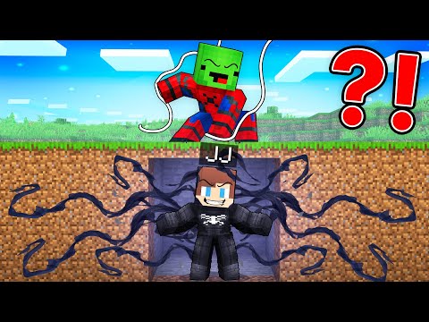 VENOM JJ Speedrunner vs SPIDERMAN Mikey Hunter in Minecraft (Maizen)