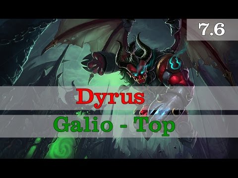 Dyrus - Galio vs Nautilus - Top Season 7 Patch 7.6 (Ranked GamePlay)