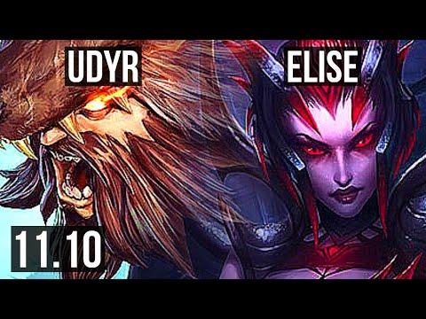 UDYR vs ELISE (JUNGLE) | 1.3M mastery, 10/3/12, 300+ games, Dominating | EUW Master | v11.10
