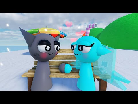 Sprunki Gray x AQUA RELATIONSHIP❤️. Roblox Animation 