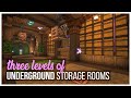My Three Levels of Underground Storage Rooms | Minecraft Build Ideas